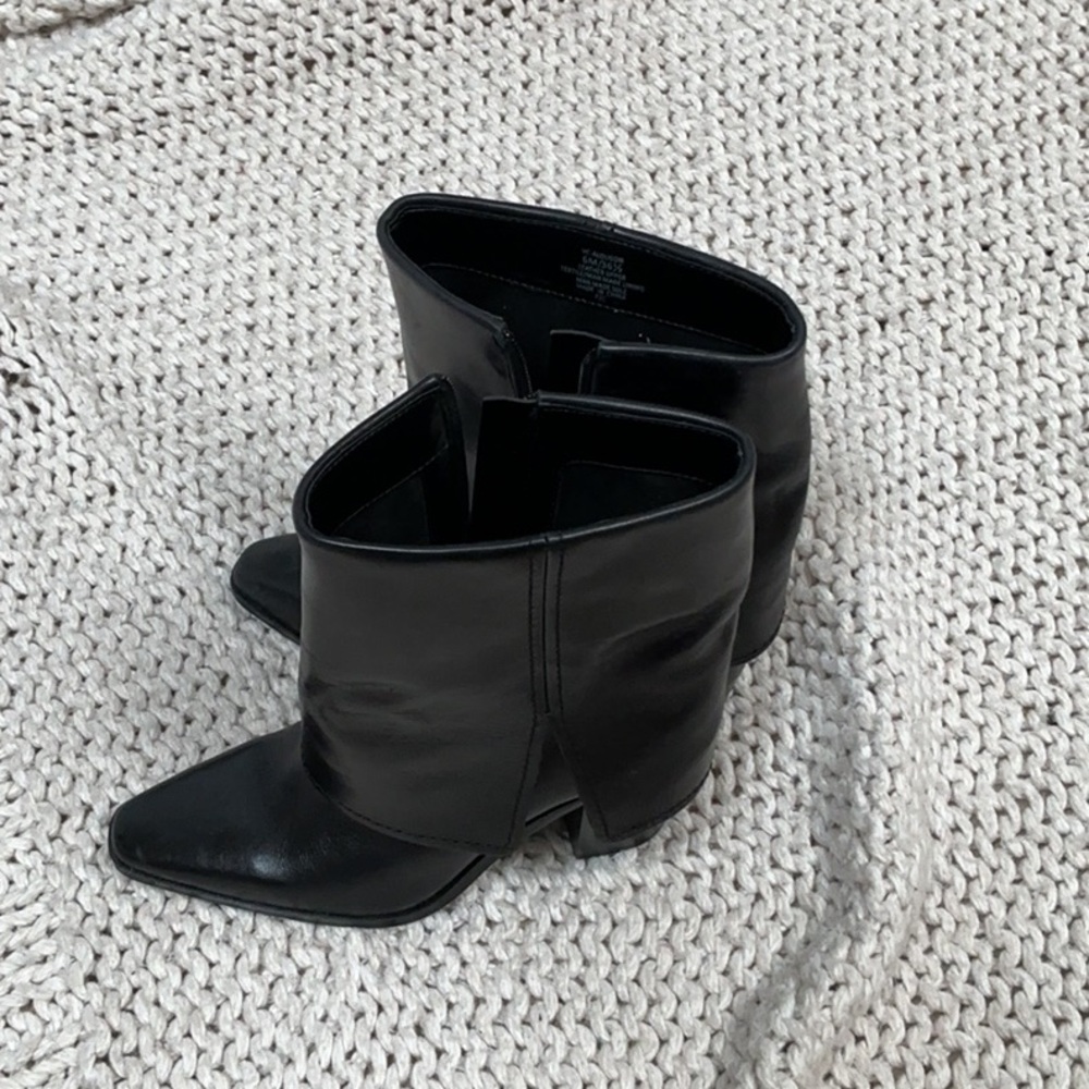 Vince Camuto Black Ankle Booties with Chunky Heel